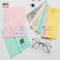 high quality custom design logo microfiber glasses cleaning cloth